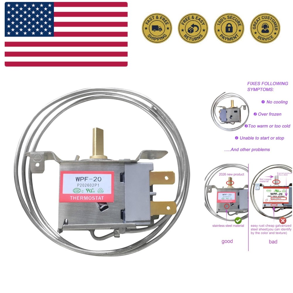 Universal Fridge/Freezer Thermostat Refrigerator Temperature Control , Thermo...