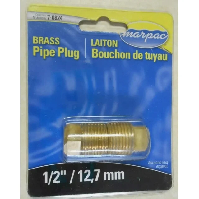 Marpac Brass Pipe Plug 7-0824