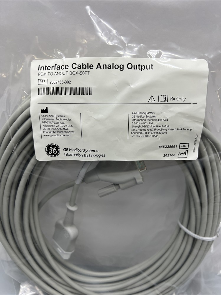 GE MEDICAL SYSTEMS 2062755-002 ANALOG OUTPUT INTERFACE CABLE