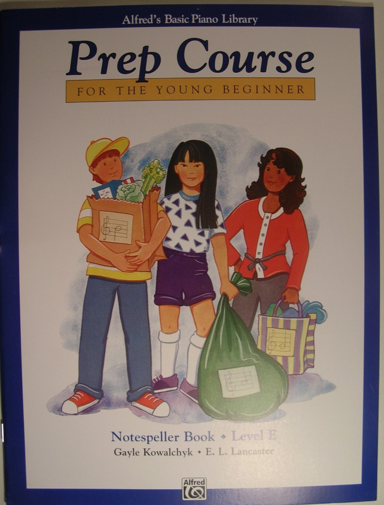 New Alfred's Basic Prep Course Young Beginner Piano Music Notespell Book Level E