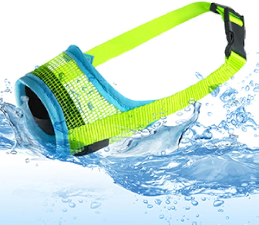 Dog Muzzle, Teal Mesh Soft Muzzle for Medium Dogs, Breathable Dog Mouth