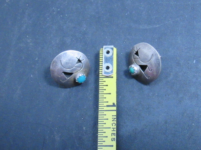 native american turquoise sterling earrings