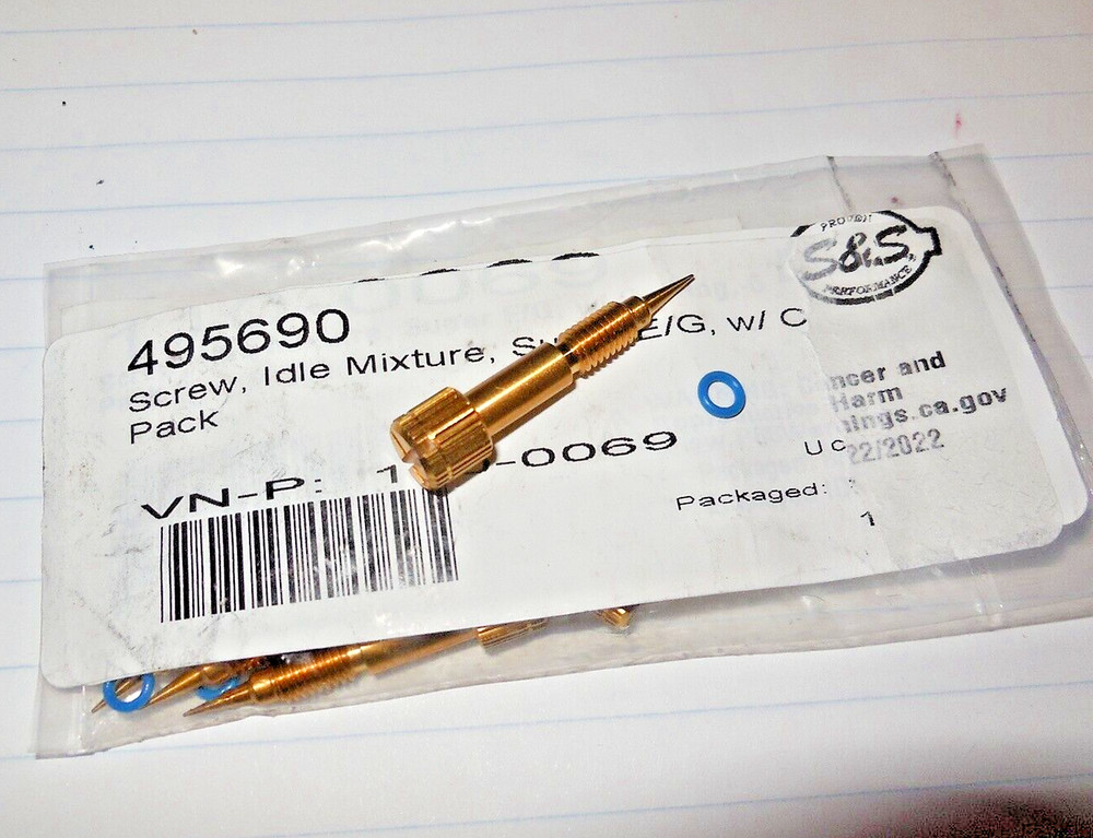 OEM S&S Idle mixture Screw & oring SUPER E SUPER G SUPER B