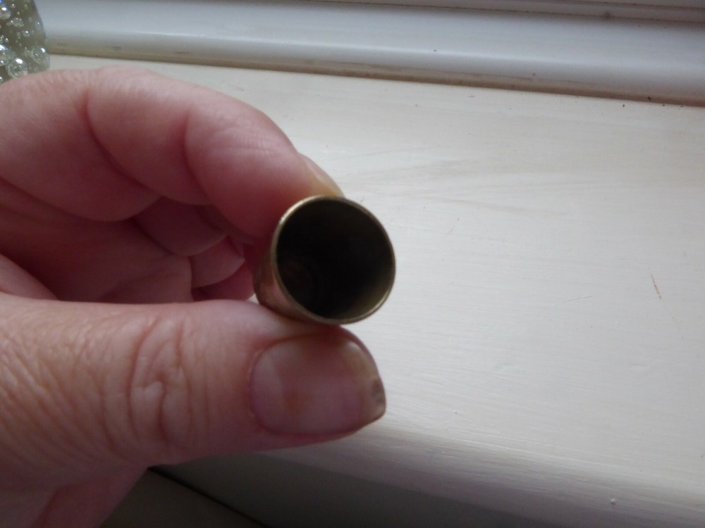 Silver / Brass (EPNS) Thimble floral pattern