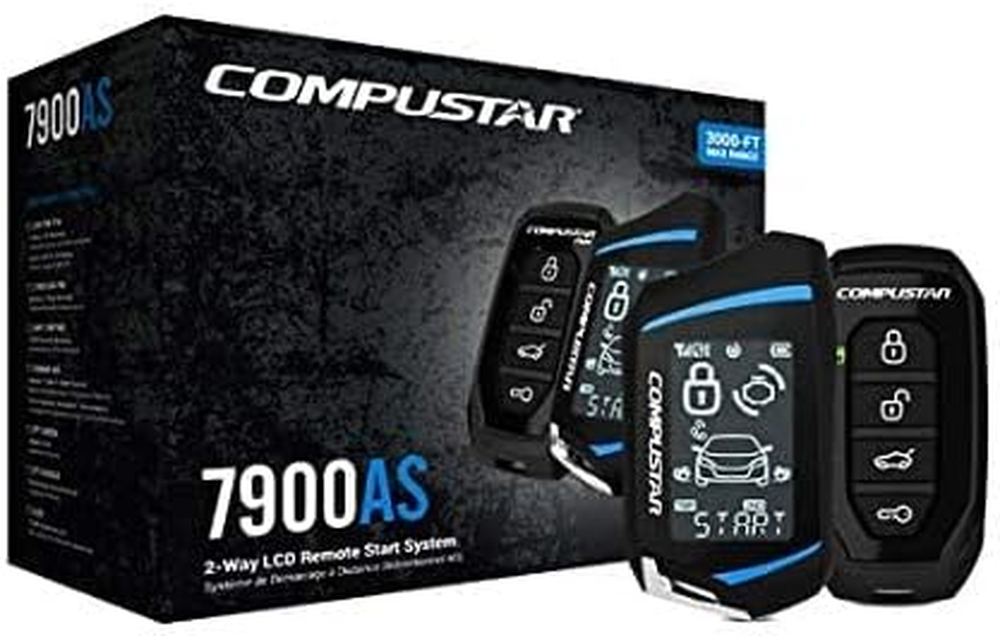 Compustar CS7900-AS All-in-One 2-Way Remote Start Alarm Bundle w/ 3000 ft Range