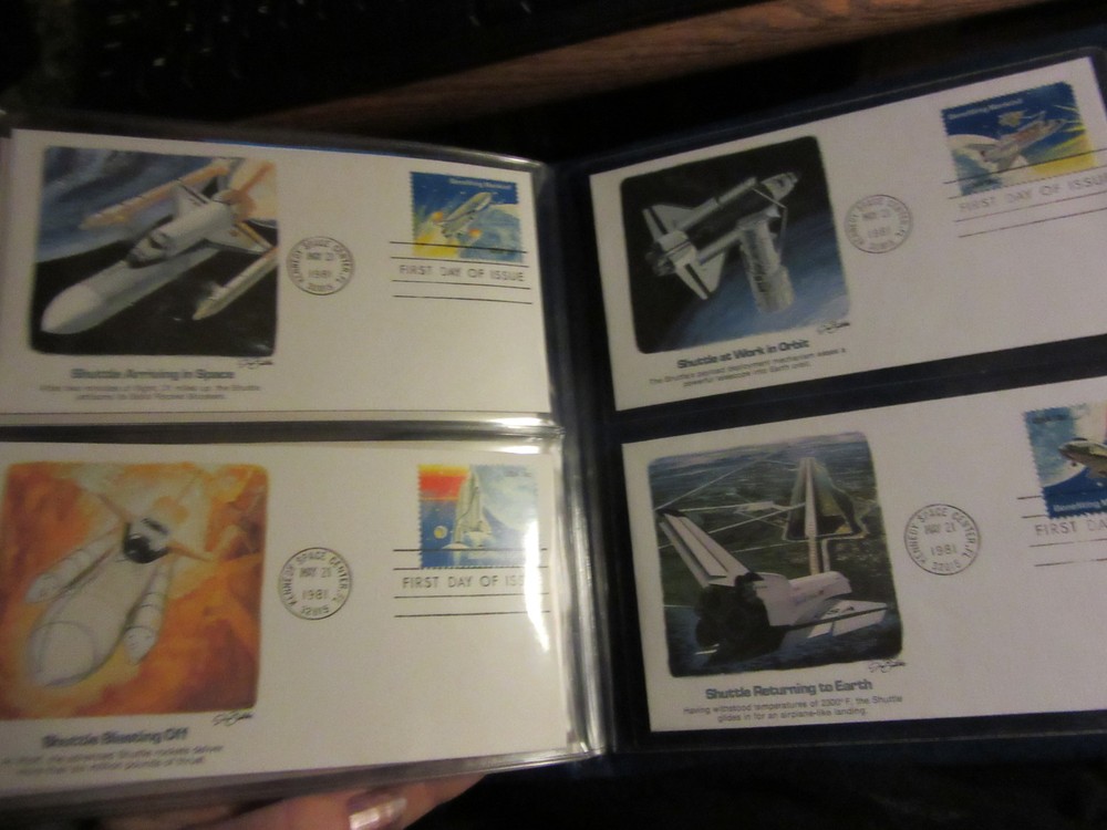 Space program Shuttle NASA Cover stamps Book rocket 1981