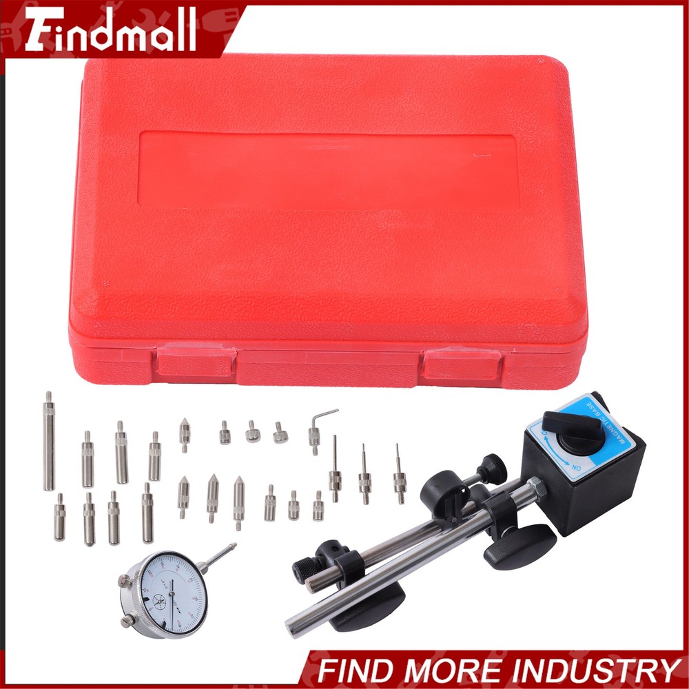 Findmall Dial Indicator, Magnetic Base & Point Precision Inspection Set
