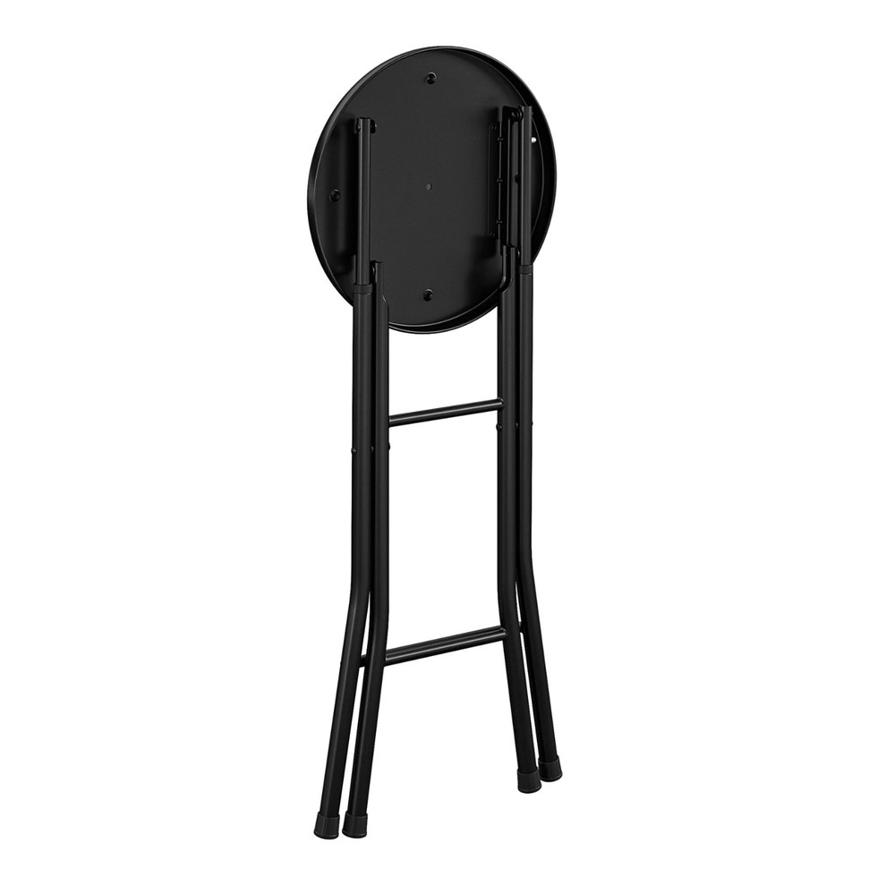 2 Pack Folding Metal Stool, Black, Multi-purpose Seating, Durable and Sturdy
