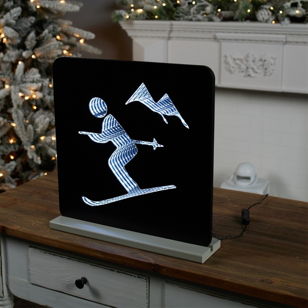 15.5" LED SKIER PLAQUE 24