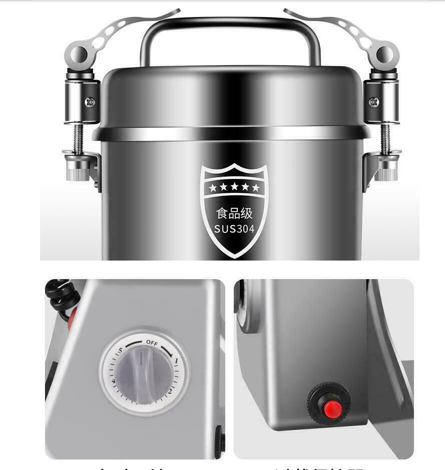 220V Electric Grain Grinder Coffee Bean Nuts Mill Grinding Machine Kitchen 800g