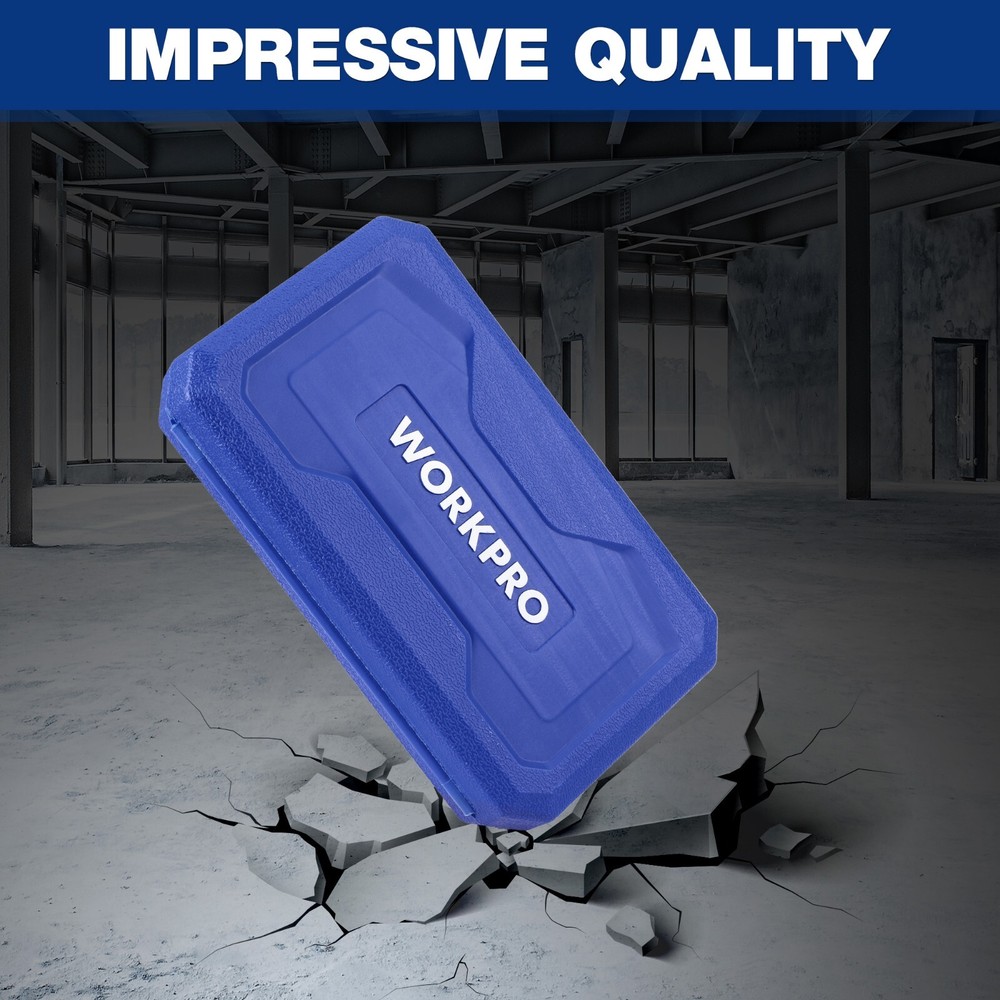 WORKPRO 13-Piece Hex Socket Set Socket Set 1/4"3/8"&1/2" Drive Allen Socket Set