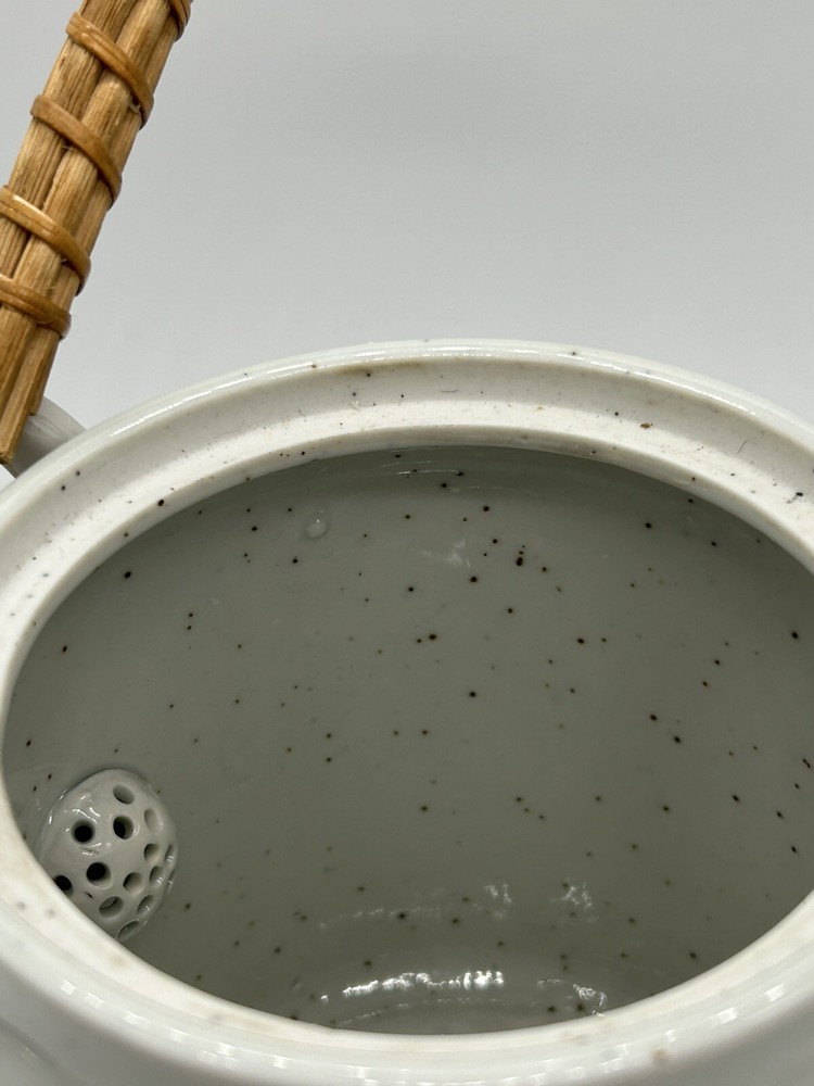 Otagiri Ceramic Peacock Rattan Teapot