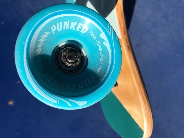 Punked Longboards Geometric Green Drop Down Longboard 41 inches Complete
