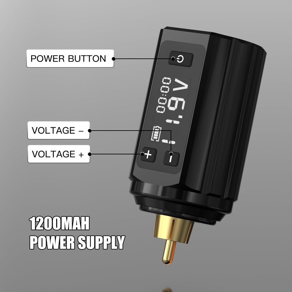 Versatile Wireless Tattoo Kit with 1200mAh Battery - Complete Tattooing Solution