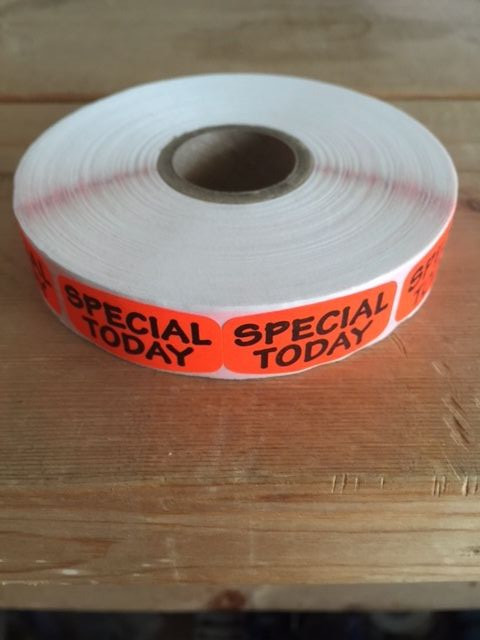 SPECIAL TODAY MERCHANDISE LABELS 1000 PER ROLL STICKERS