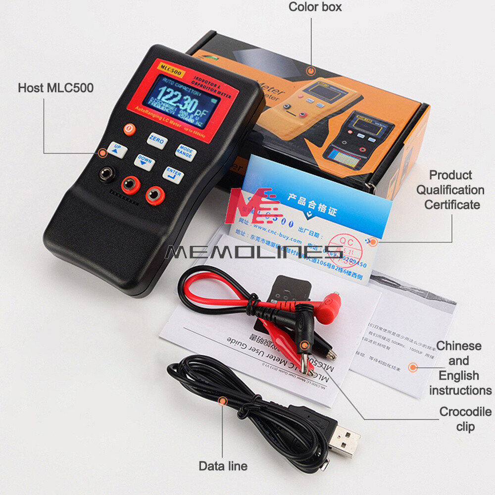 MLC500 Auto Range Capacitance Inductance Meter Digital Capacitance Tester new
