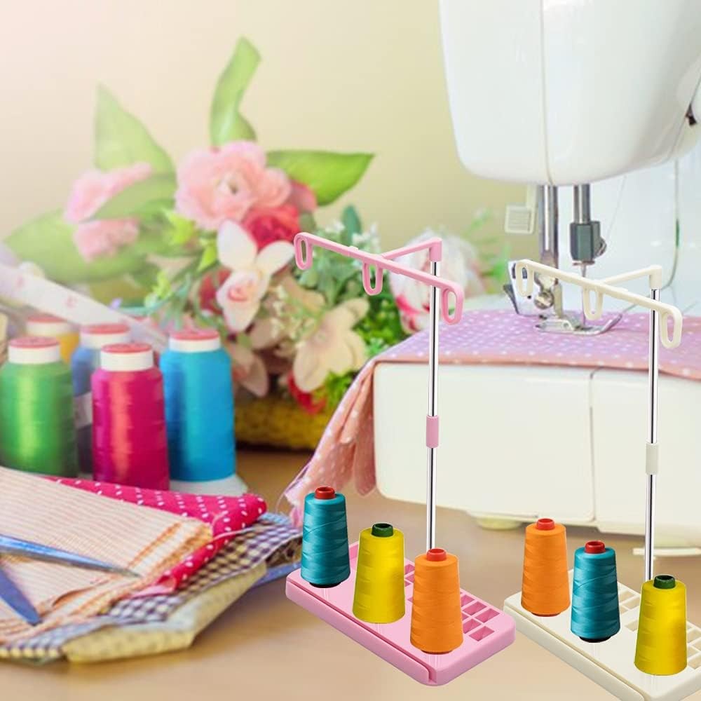 2 Pack Thread Holders, Embroidery & Sewing Machine Organizer, 3-Spool Thread ...