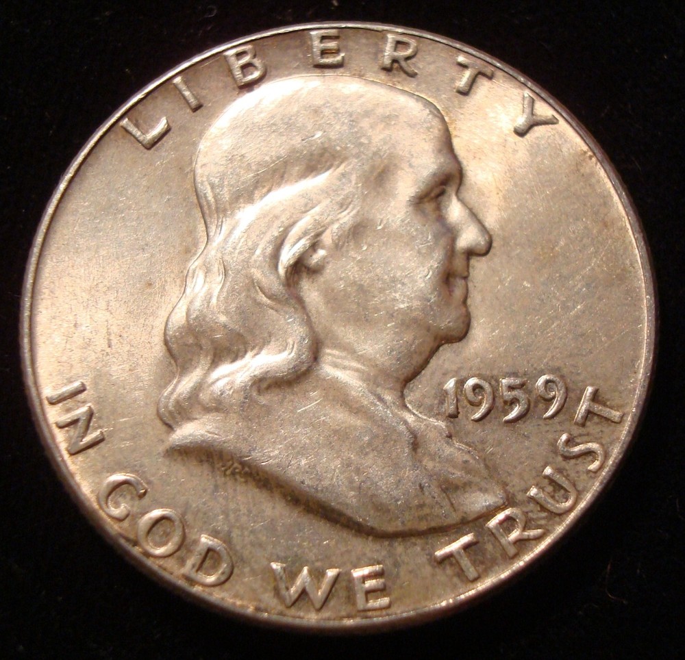 1959 uncirculated Franklin Half Dollar