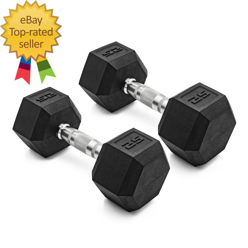 300Lb Rubber Hex Dumbbell Set