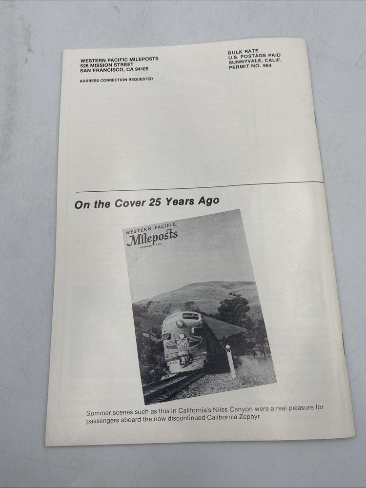 Western Pacific Mileposts Fall 1982