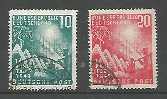 FEDERAL Obli Germany Stamp No. 001/002