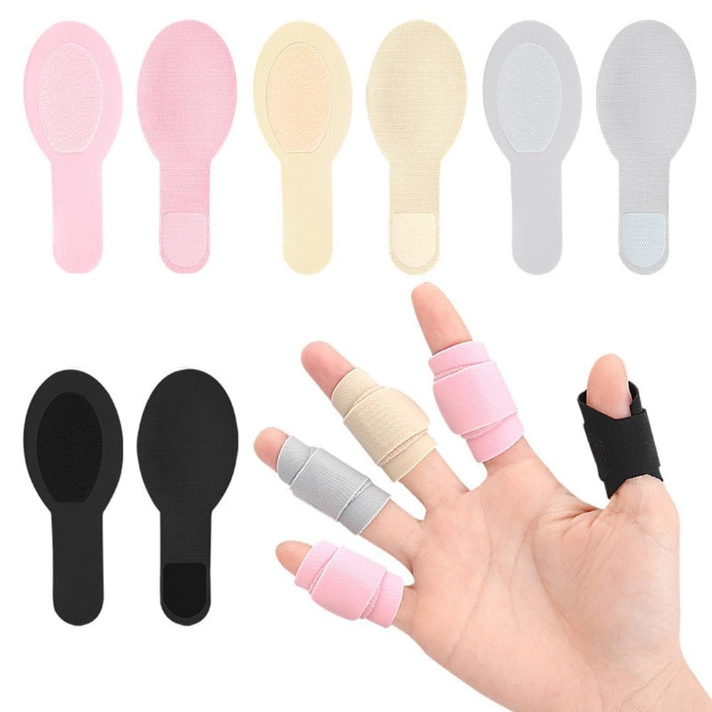 Ultra-Thin Finger Braces (8Pcs), Lightweight Trigger Thumb Splint Finger Stra...