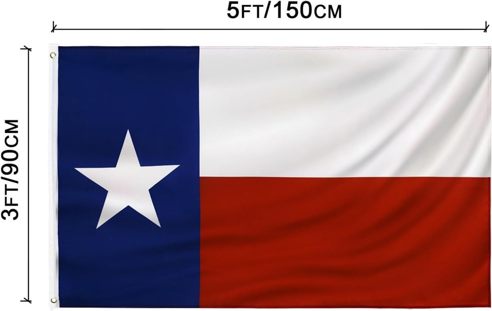 Durable Texas State Flag 3x5 FT - Lightweight Polyester for Indoor/Outdoor Use