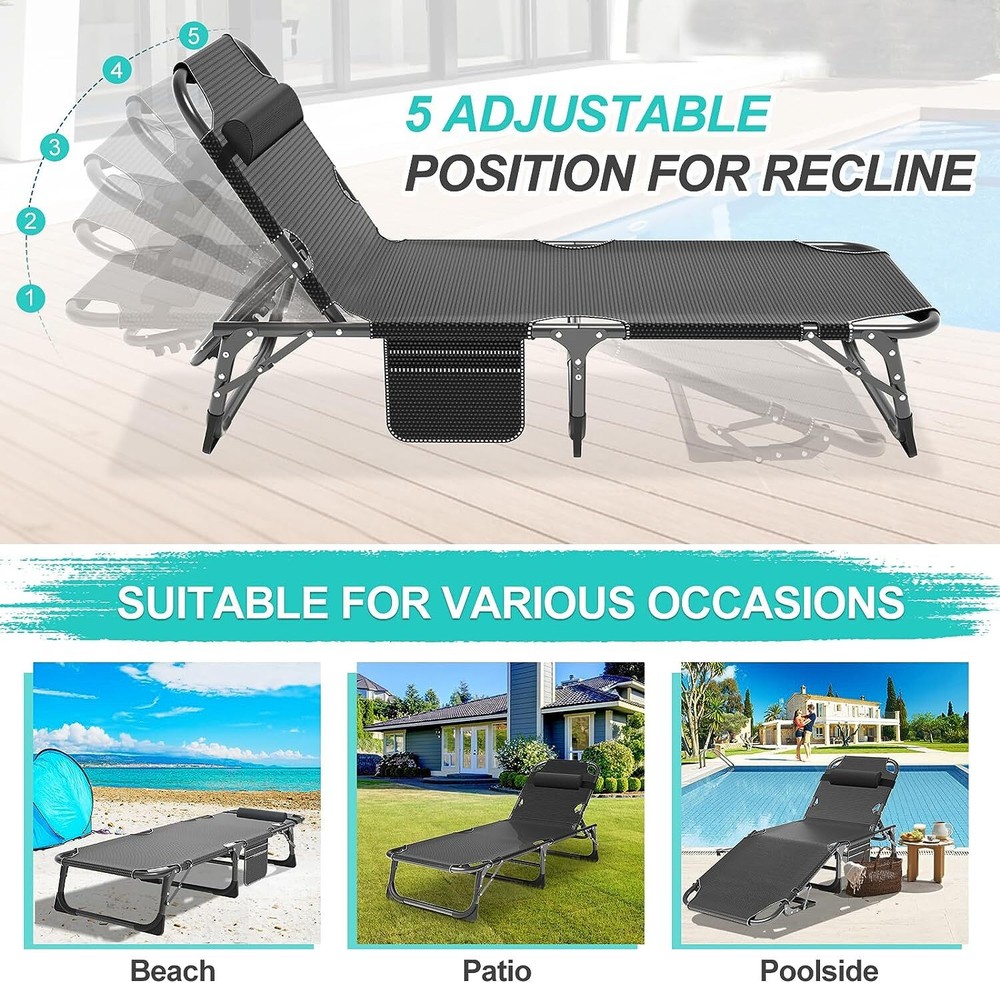Begonia.K Camping Cot with Thick Pad , Cots for Sleeping, Bed 500LBS(Max Load)