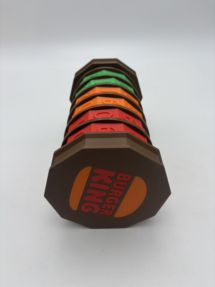 Burger King Cryptex Lock Puzzle Box With Hidden Compartments