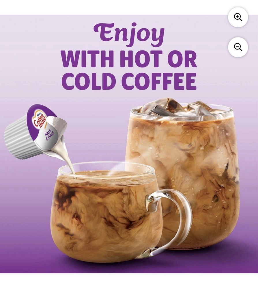 Coffee Mate Liquid Creamer Half & Half Portion 9 ml, 180 ct