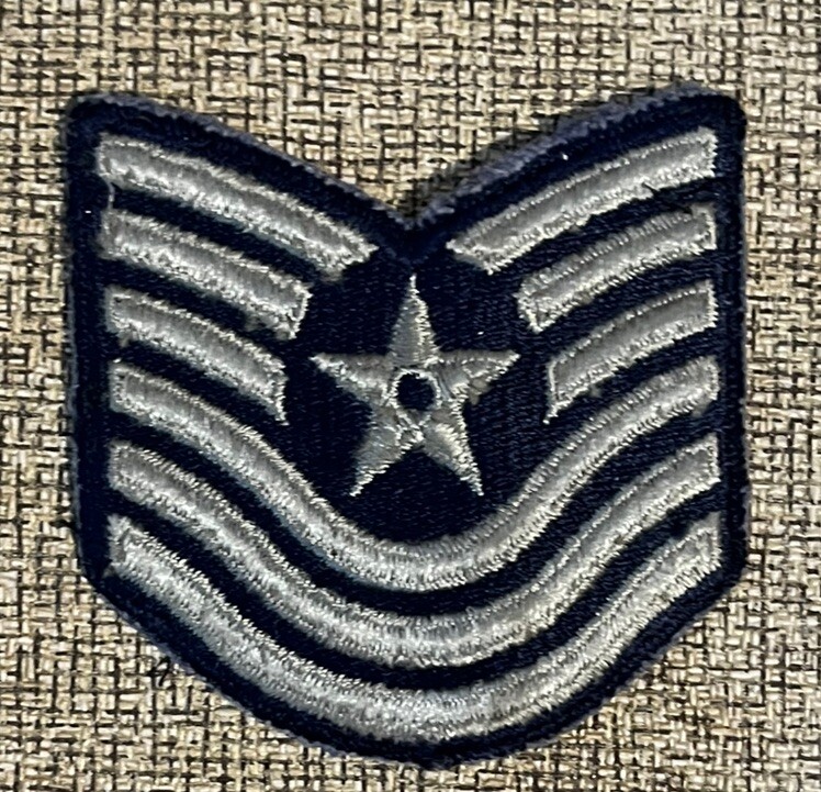 USAF US AIR FORCE MASTER SERGEANT RANK CHEVRON PATCH vintage E-7
