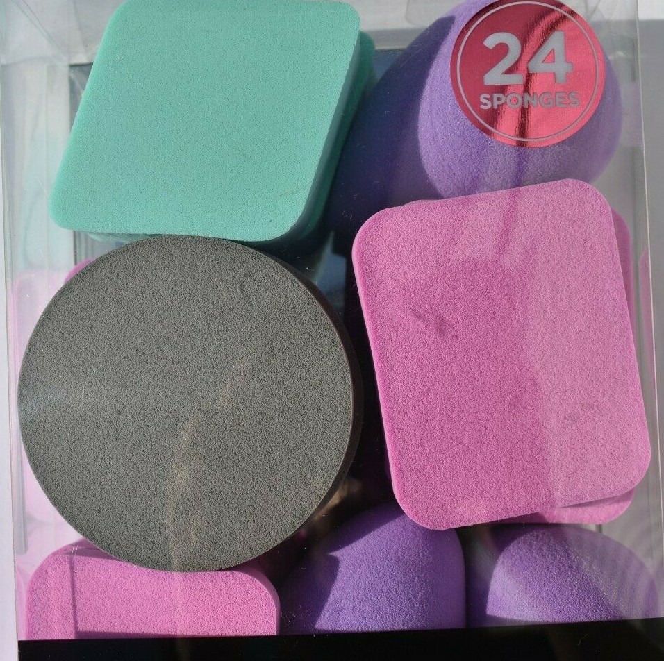 Glam & Beauty Cosmetic Makeup Sponge Blender Multi Shape 2 Pkg