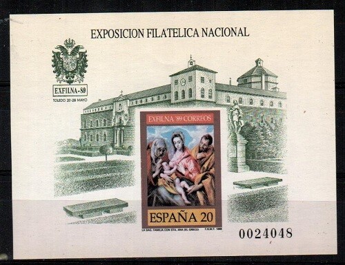 Spain Scott 2601a footnote S/S imperf NH