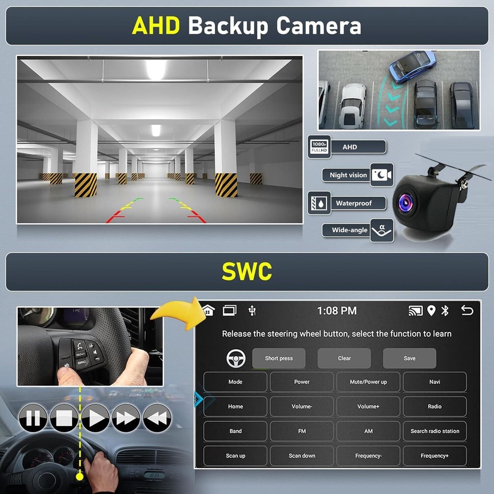 Car Stereo for Ford Mustang 2005-2009 w/ Carplay Android Auto Backup Cam