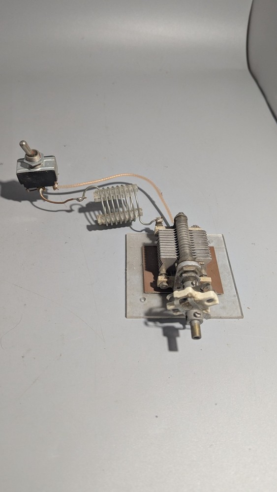 Vintage Variable Capacitor & Tuning Coil Assembly w/ Toggle Switch
