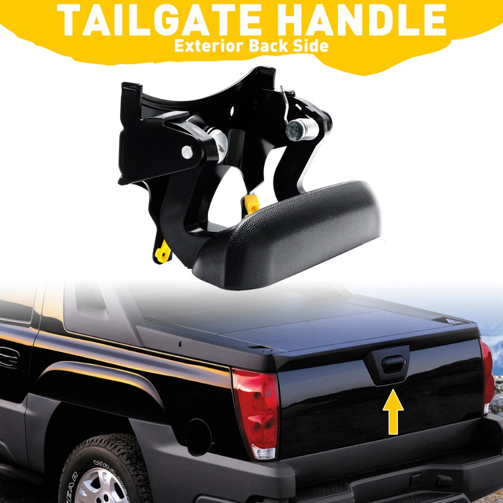 Tailgate Tail Gate Handle Rear Black for 02-06 Chevy Avalanche