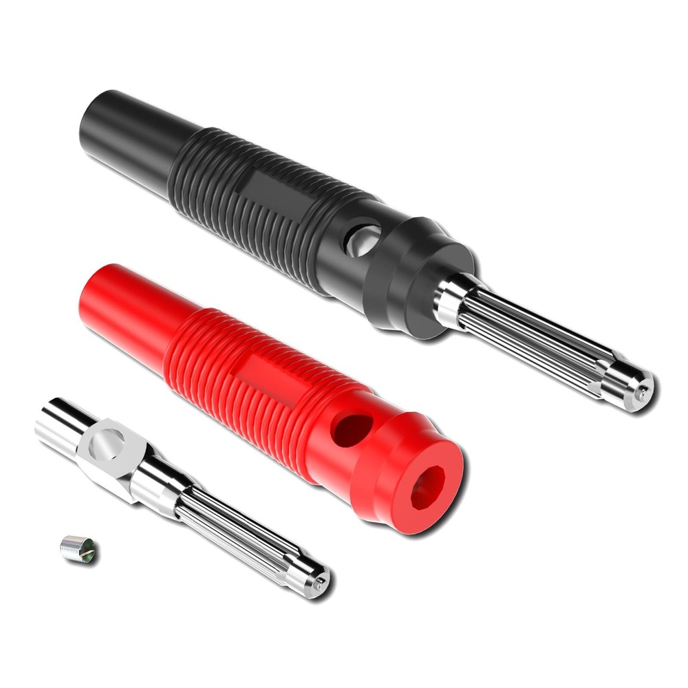 4mm High Current Banana Plugs Stackable 32a Screw Type Solderless Banana Connect