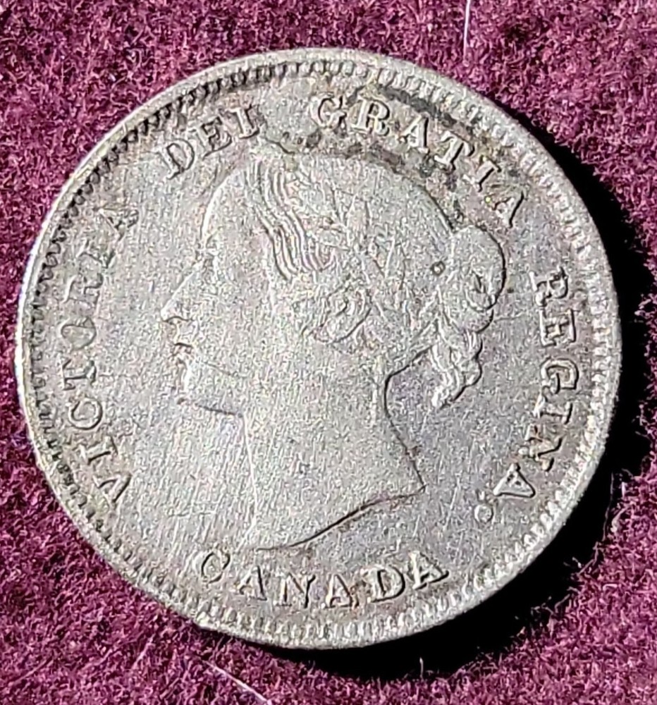 1898 Canada 5 cent silver - Solid FINE stk#K962