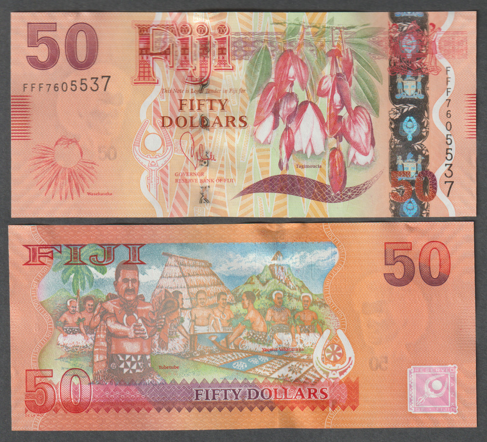 Fiji 2012 $50 50 Dollars banknote uncirculated condition