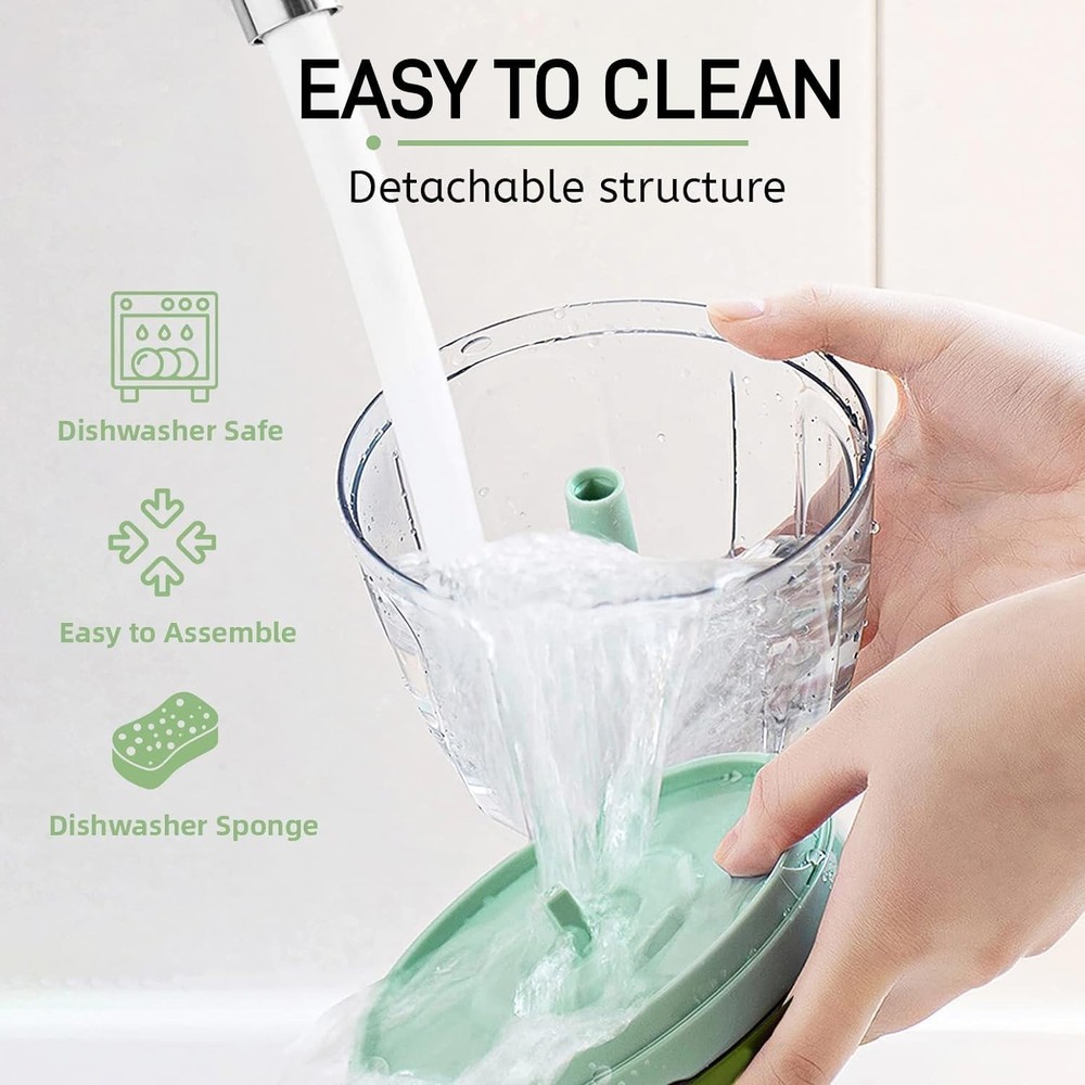 Vegetable Chopper Manual Food Chopper with Container, Hand Pull String Veggie