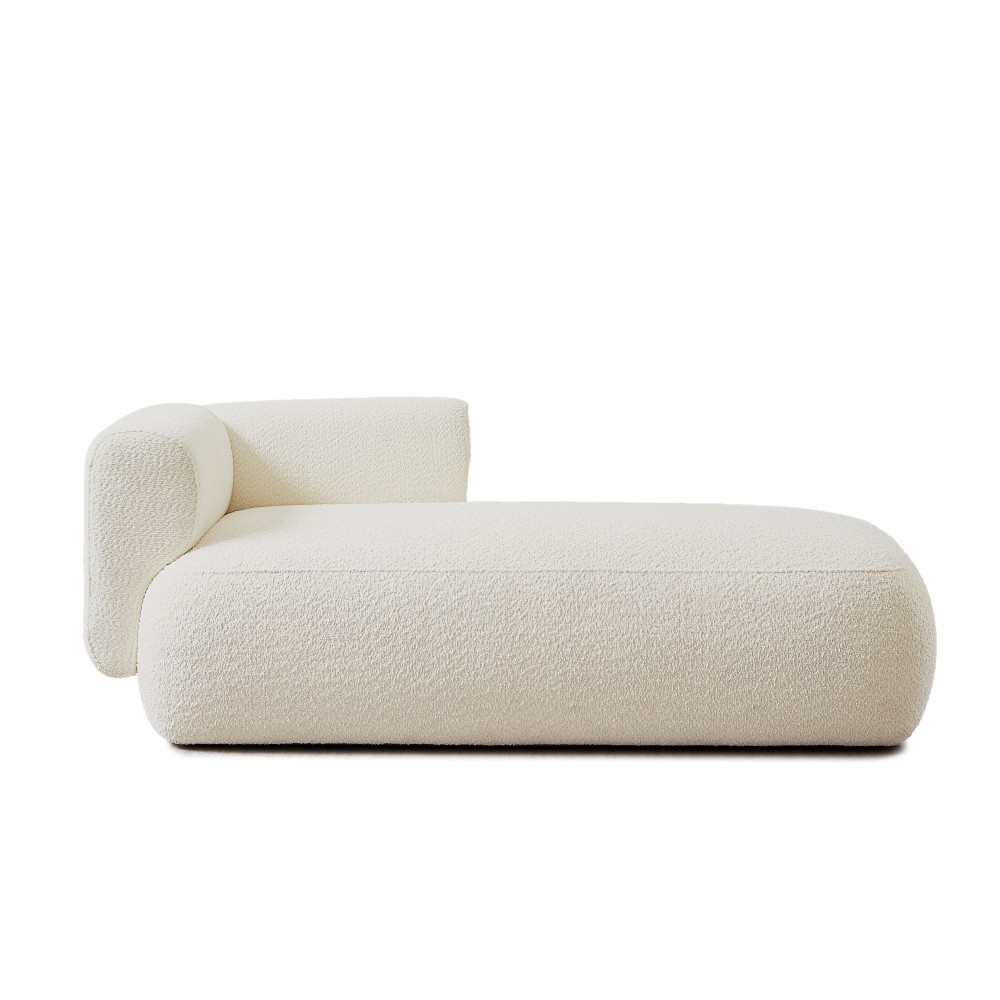 Modern Upholstered Chaise Lounge with Pocket Spring Support