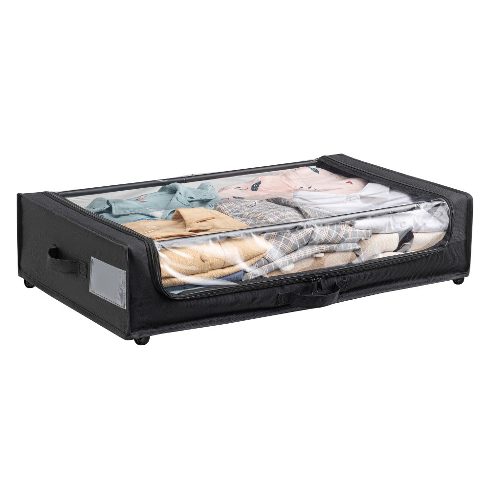 Bed Rolling Storage Container with Transparent Cover Versatile Space Saving