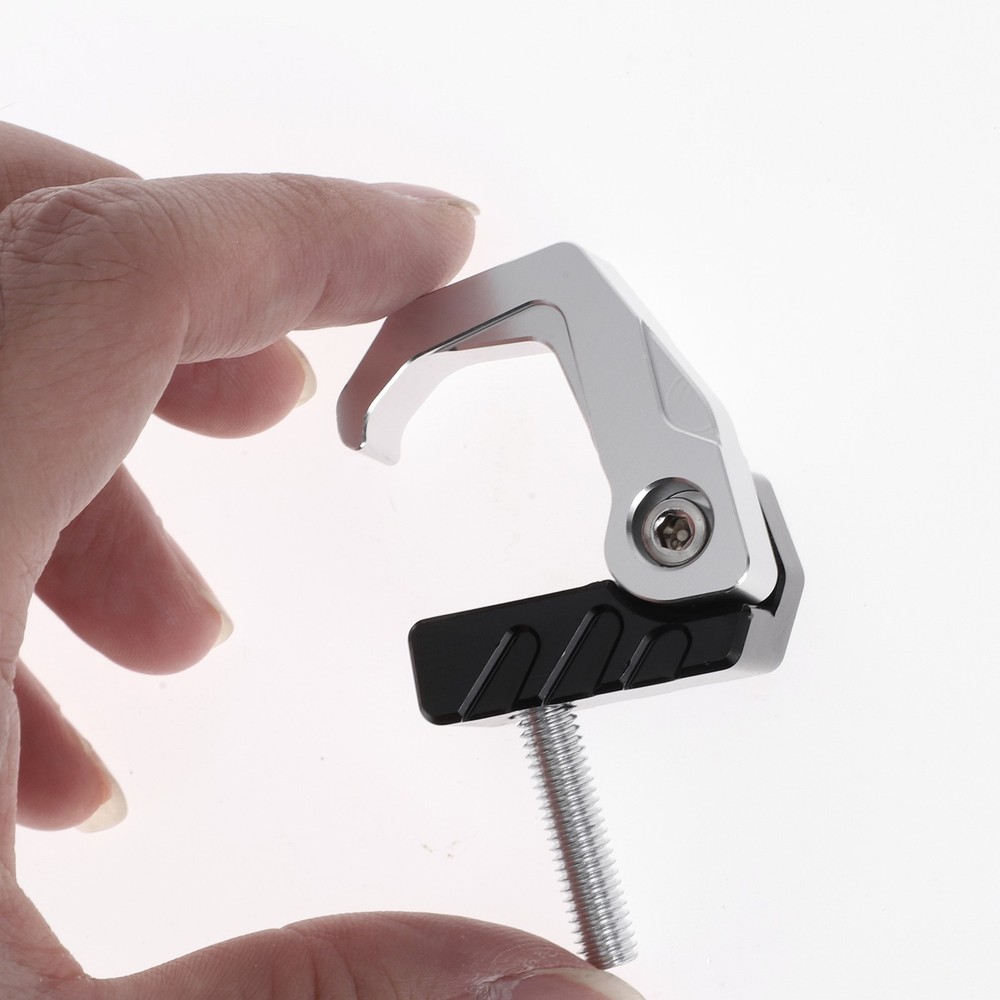 Motorcycle storage hook 42mm silver/black