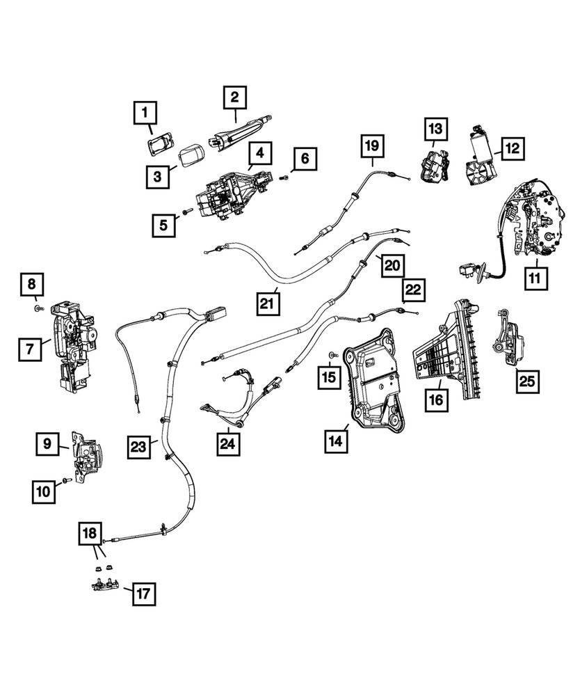 Genuine Mopar Door Handle Cap Left 5RR33AXRAE