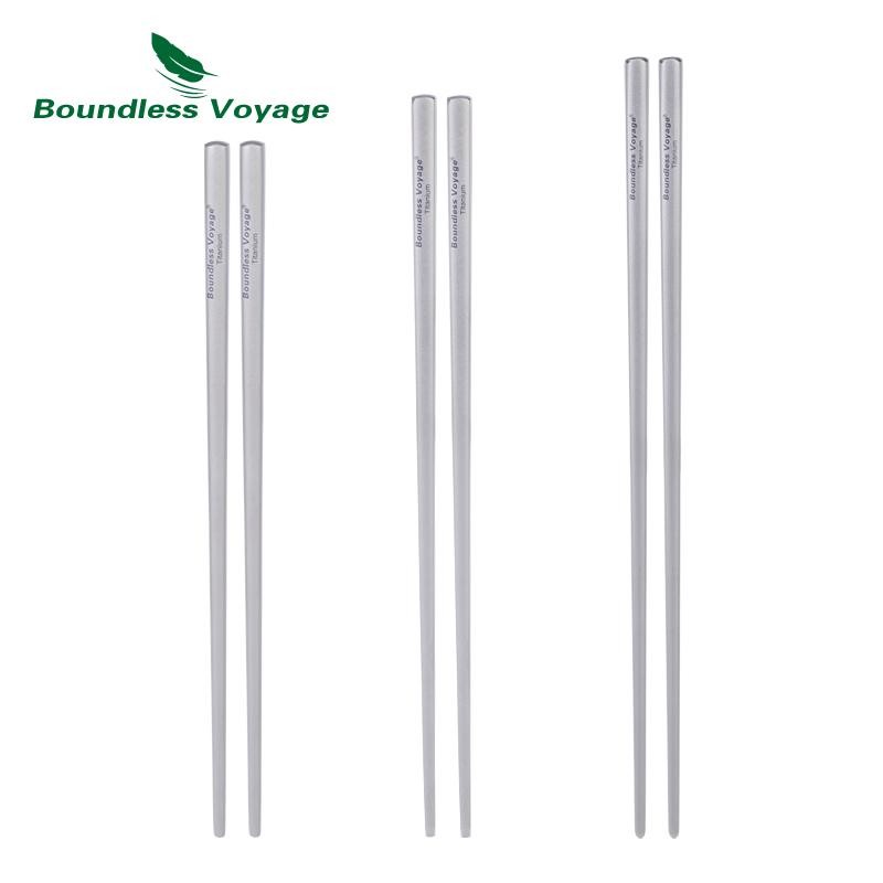 Boundless Voyage Titanium Chopsticks with Carry Bag for Convenient Storage & Pac