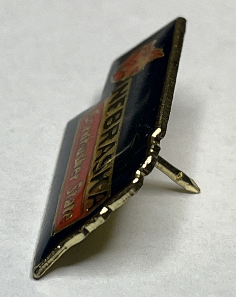 Nebraska Lapel Pin State Shaped Souvenir Cornhusker State