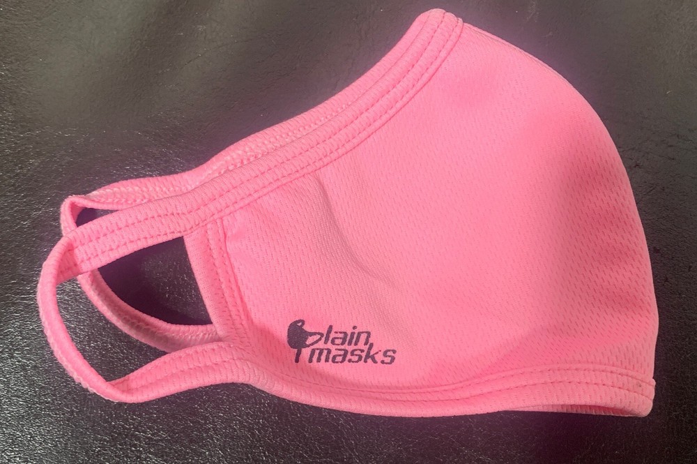 (2) Plain Mask Color Pink 100% Polyester