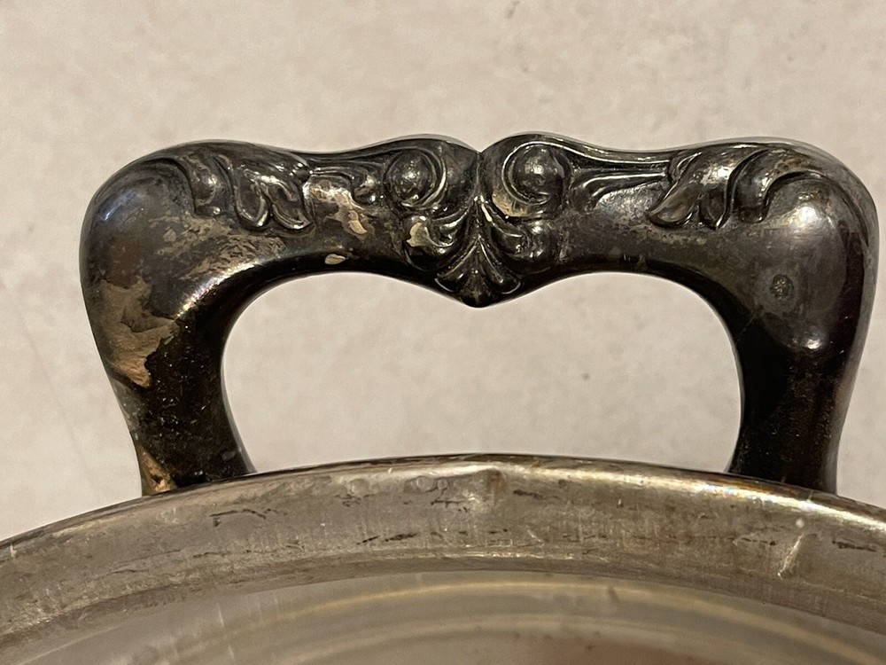 Antique Silver bowl With Handles And Lid