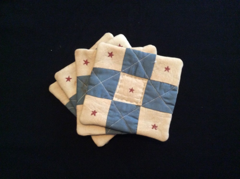 Coasters - Set of 4 - Handmade Quilted