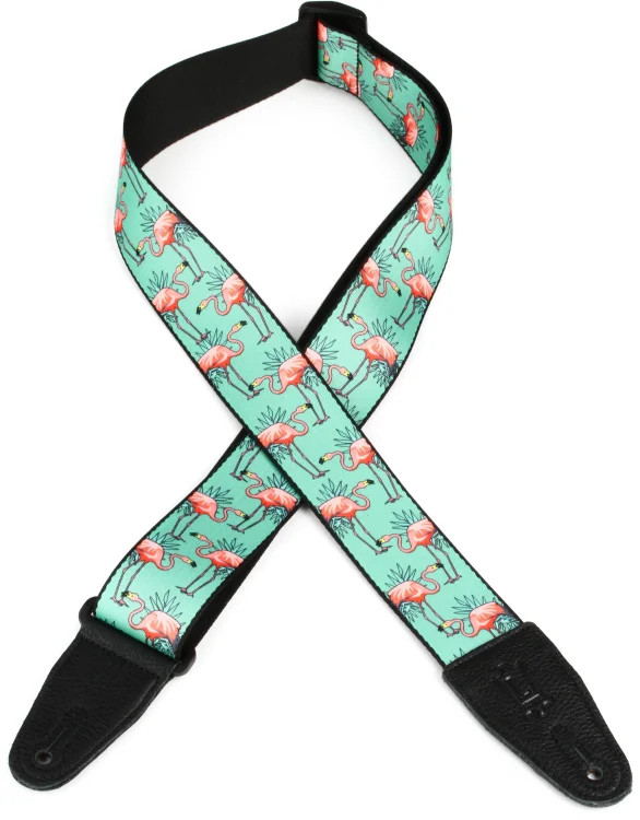 Levy's MPD2 Polyester Guitar Strap - Flamingos